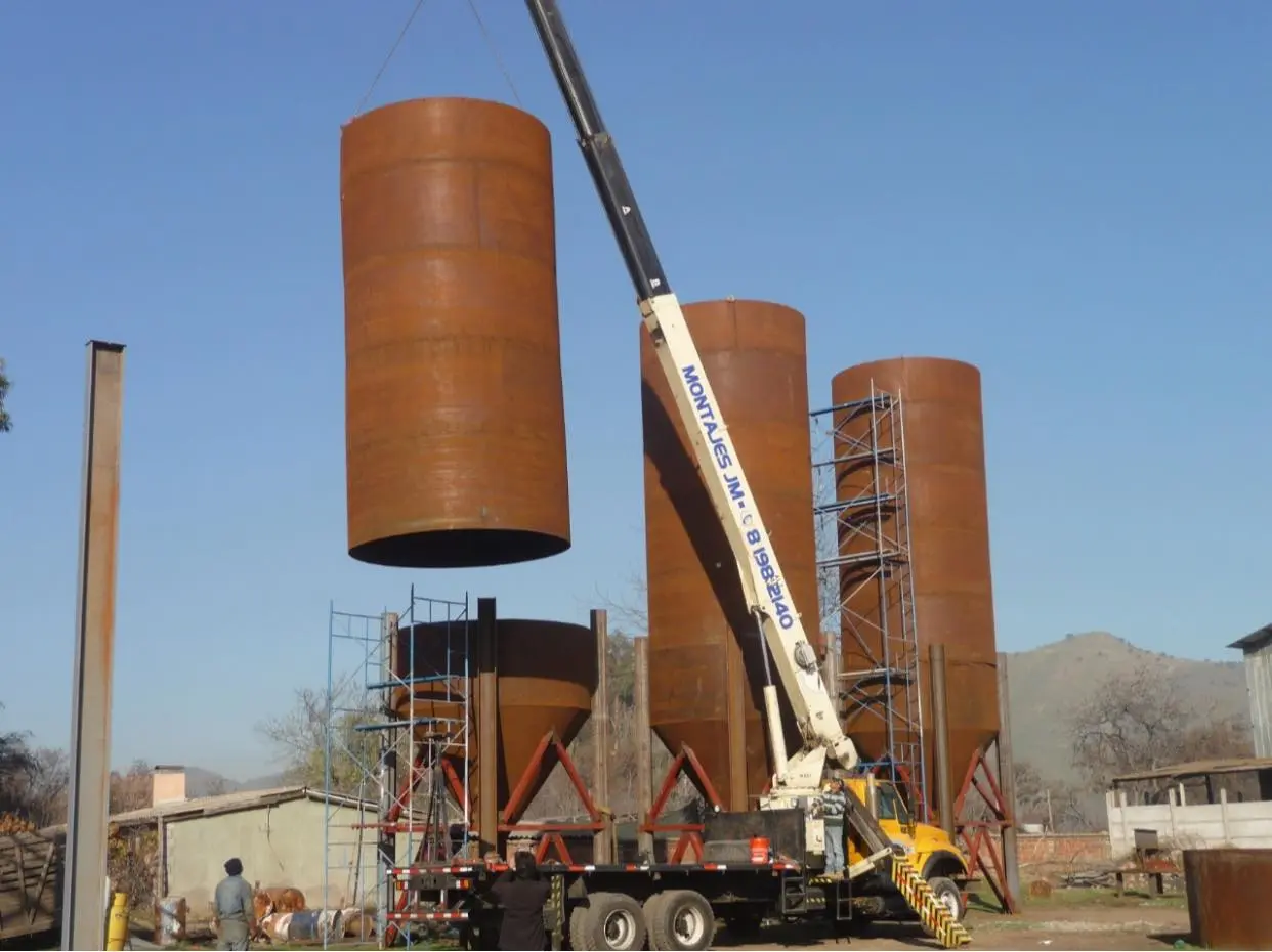 Montaje de silos